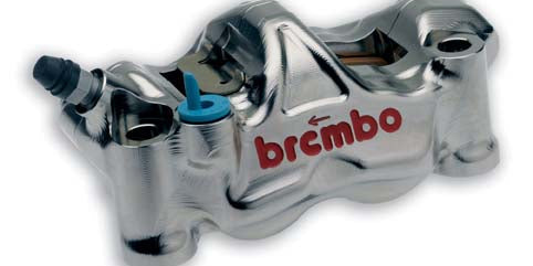 A Brembo Racing motorcycle brake calliper