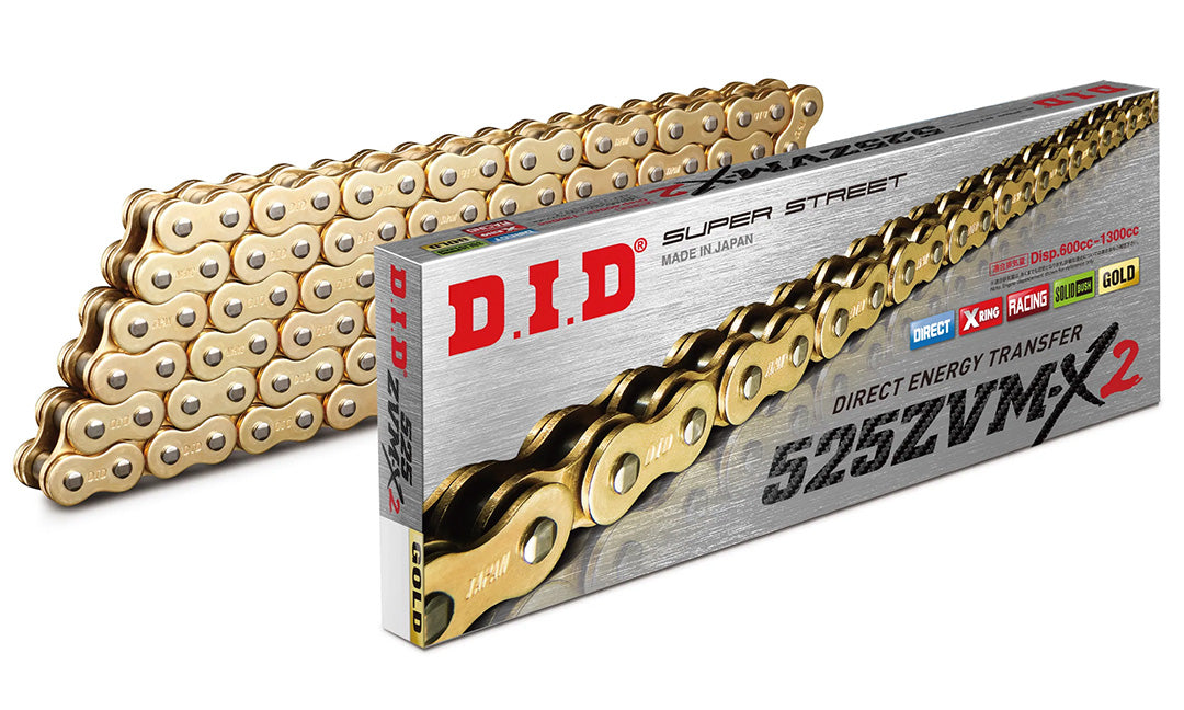 D.I.D-ZVM-X2 Gold with Rivet Link