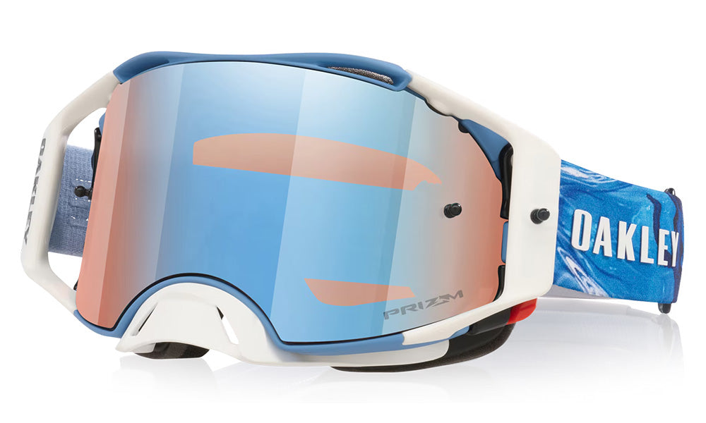 Airbrake MX Goggle Sexton Sig. White Strap with Prizm Sapphire Lens