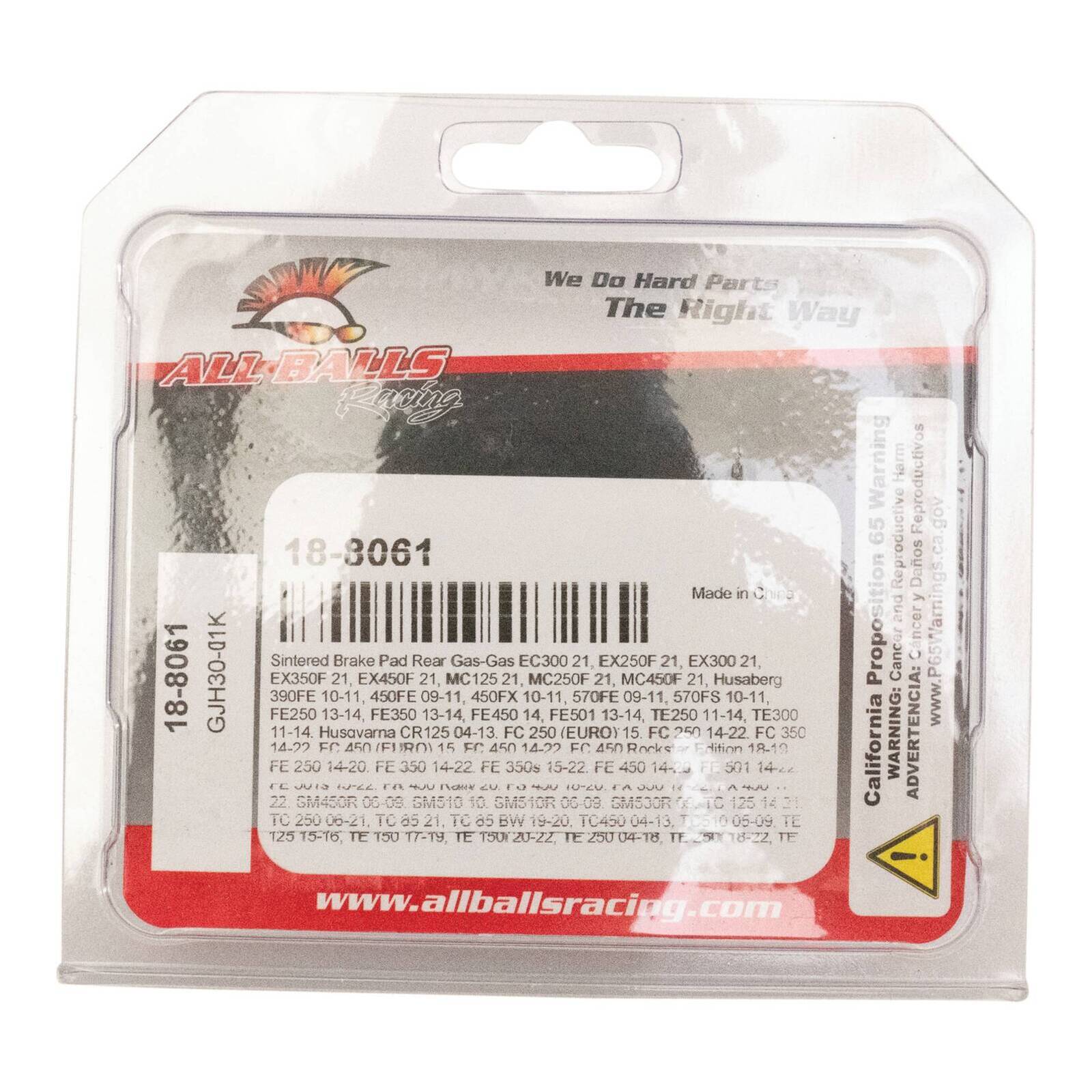 Sintered Brake Pad Rear 18-8061