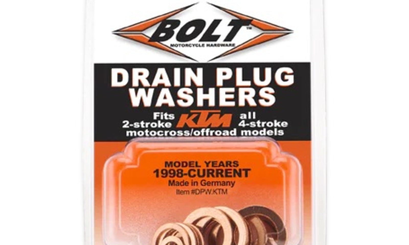 BOLT DRAIN PLUG COPPER WASHER SET KTM (16 pc)