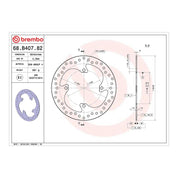 Brembo Prime Serie Oro Rear Brake Disc 68B40782