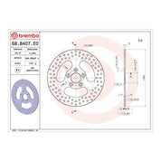 Brembo Prime Serie Oro Rear Brake Disc 68B407E0