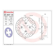 Brembo Prime Serie Oro Rear Brake Disc 68B407E8