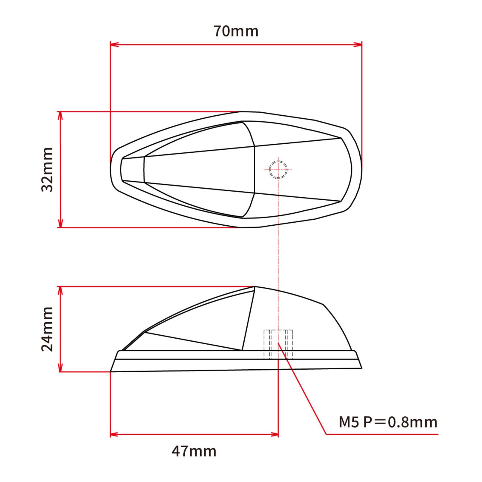 DRC 586 LED Flasher Lights (12V / Smoke / Pair)