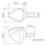DRC 601 LED FLASHER 12V ORANGE 2PCS