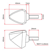 DRC 601 LED Flasher Lights (12V / Smoke / Pair)
