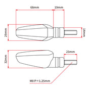 DRC 602 LED Flasher Lights (12V / Orange / Pair)