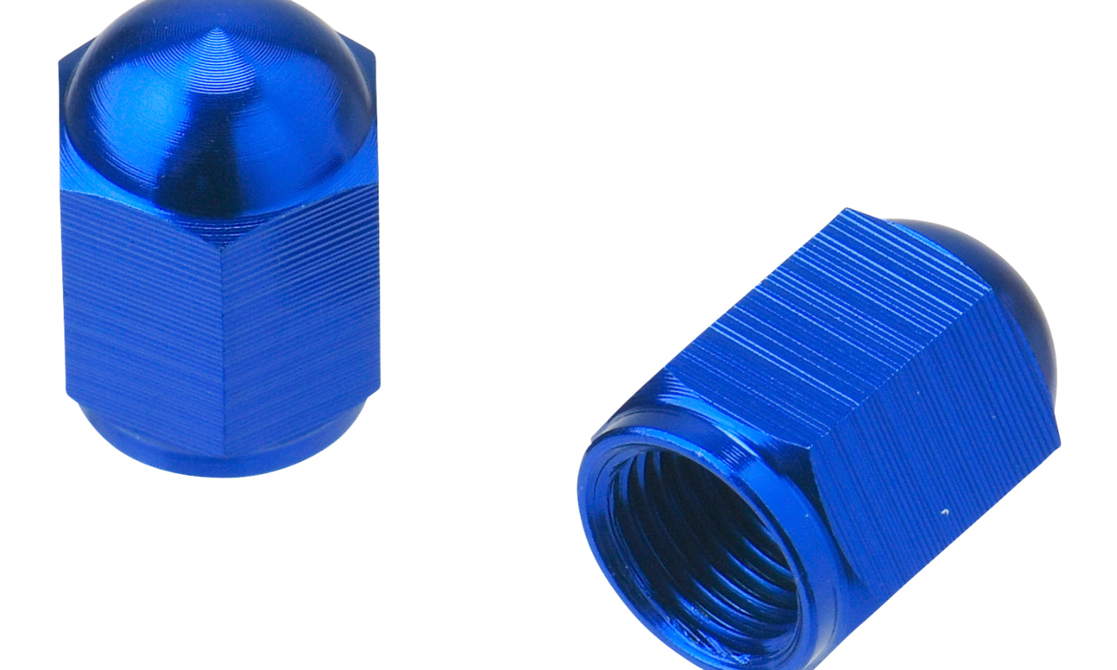DRC ALUMINUM VALVE CAPS 2PCS BLUE