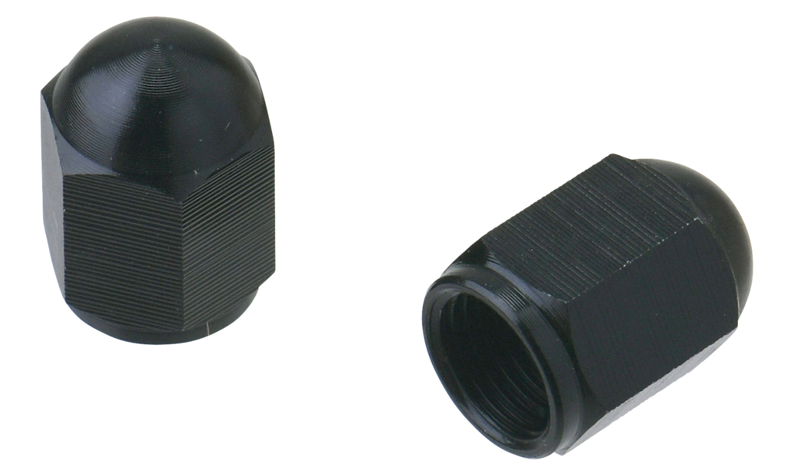 DRC ALUMINUM VALVE CAPS 2PCS BLACK