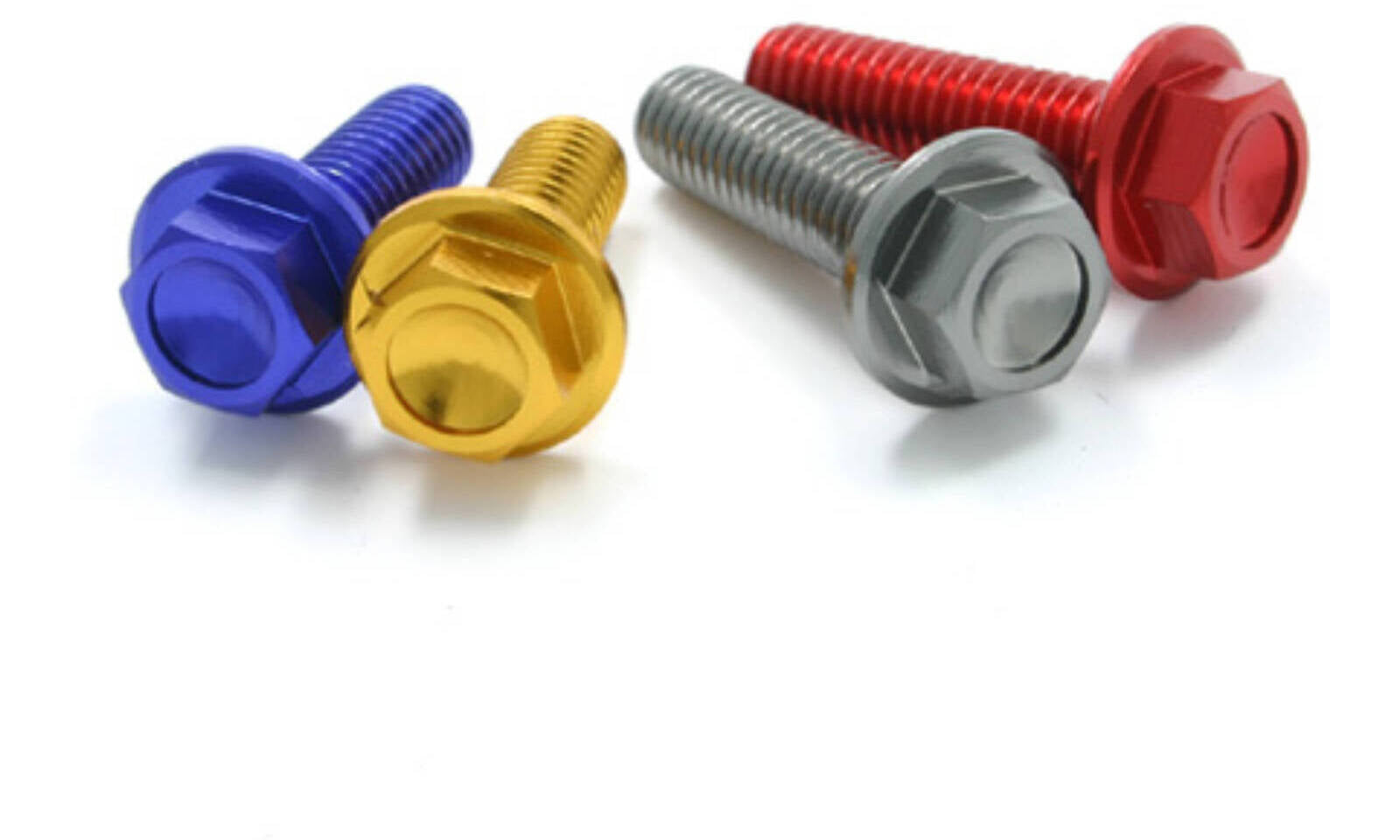 DRC Aluminum M6 Flange Bolts 16mm - Gold 4pcs