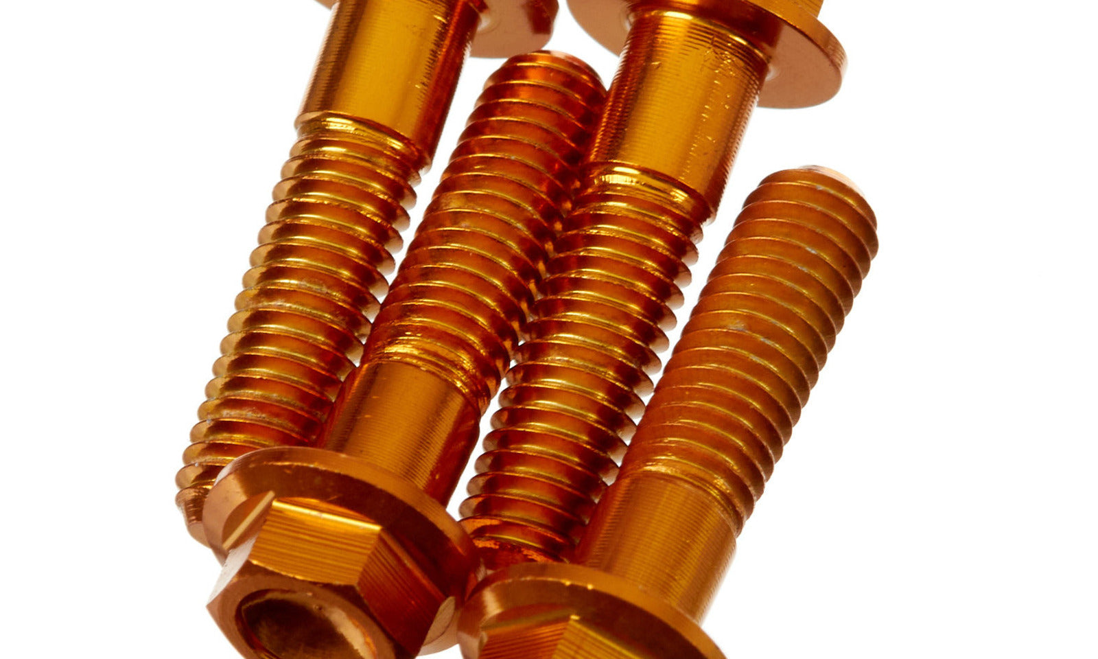 DRC Aluminum M6 Flange Bolts 25mm - Gold 4pcs