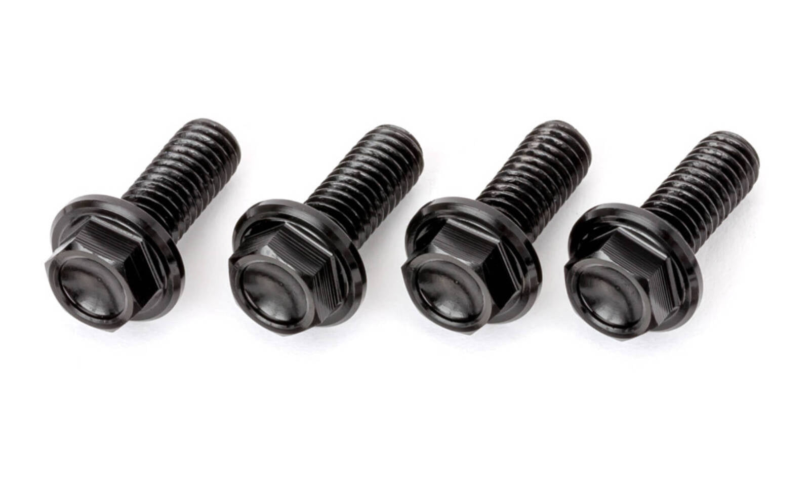 DRC Aluminum M6 Flange Bolts 20mm - Black 4pcs