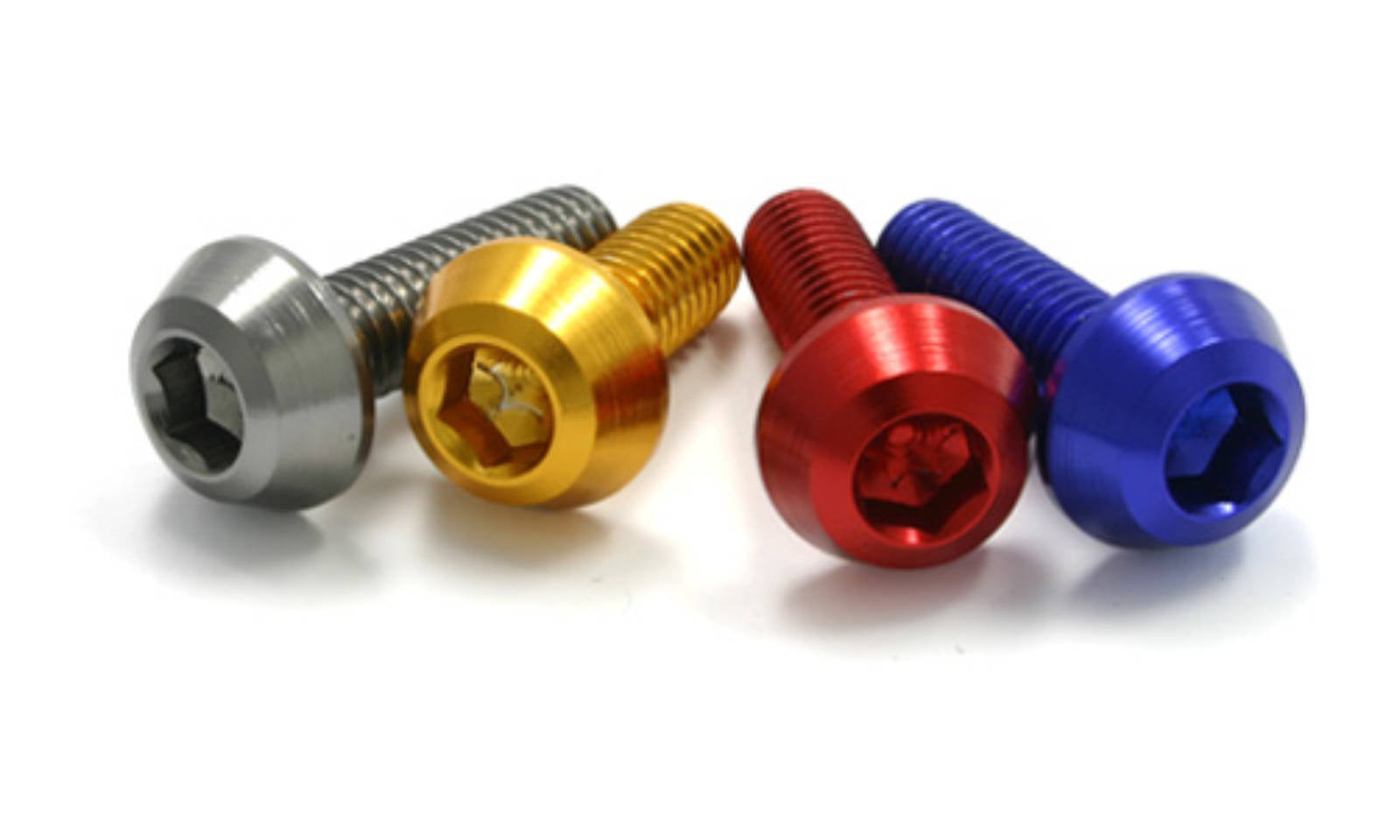 DRC ALUMINUM M6 TAPER BOLTS 35MM BLUE 4PCS