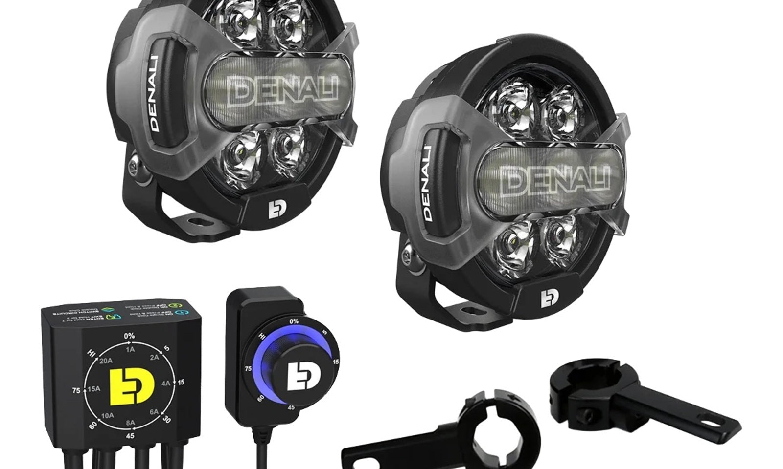 Denali D7 Pro Premium Lighting Kit with DialDim & Crash Mount - Universal Fit
