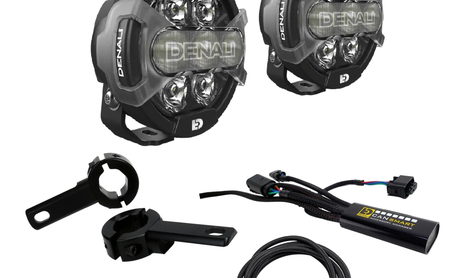 Denali D7 Pro Lighting Bundle with Crash Bar Mount - Honda Africa Twin