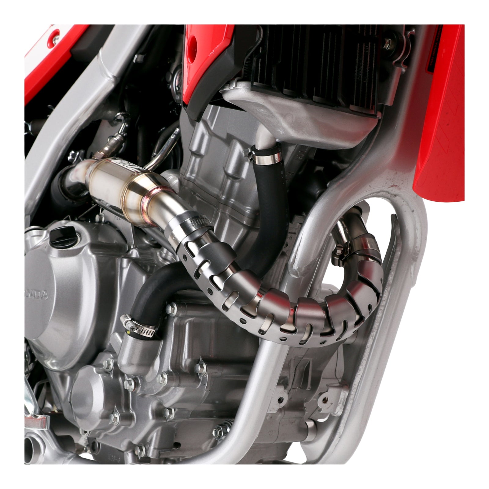 DRC Universal 4-Stroke Exhaust Pipe Guard - Titanium Color