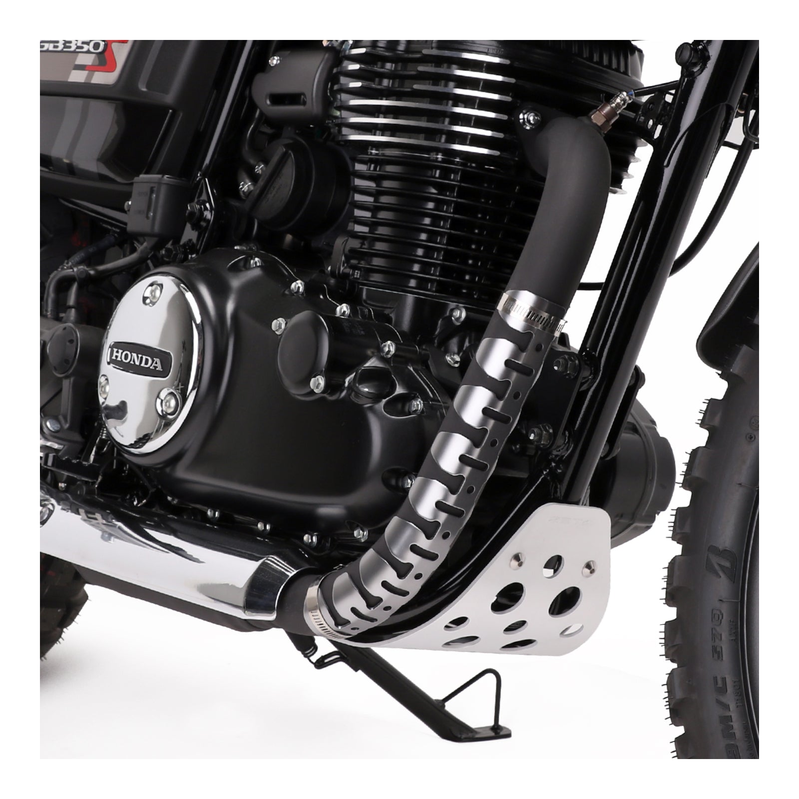 DRC Universal 4-Stroke Exhaust Pipe Guard - Titanium Color