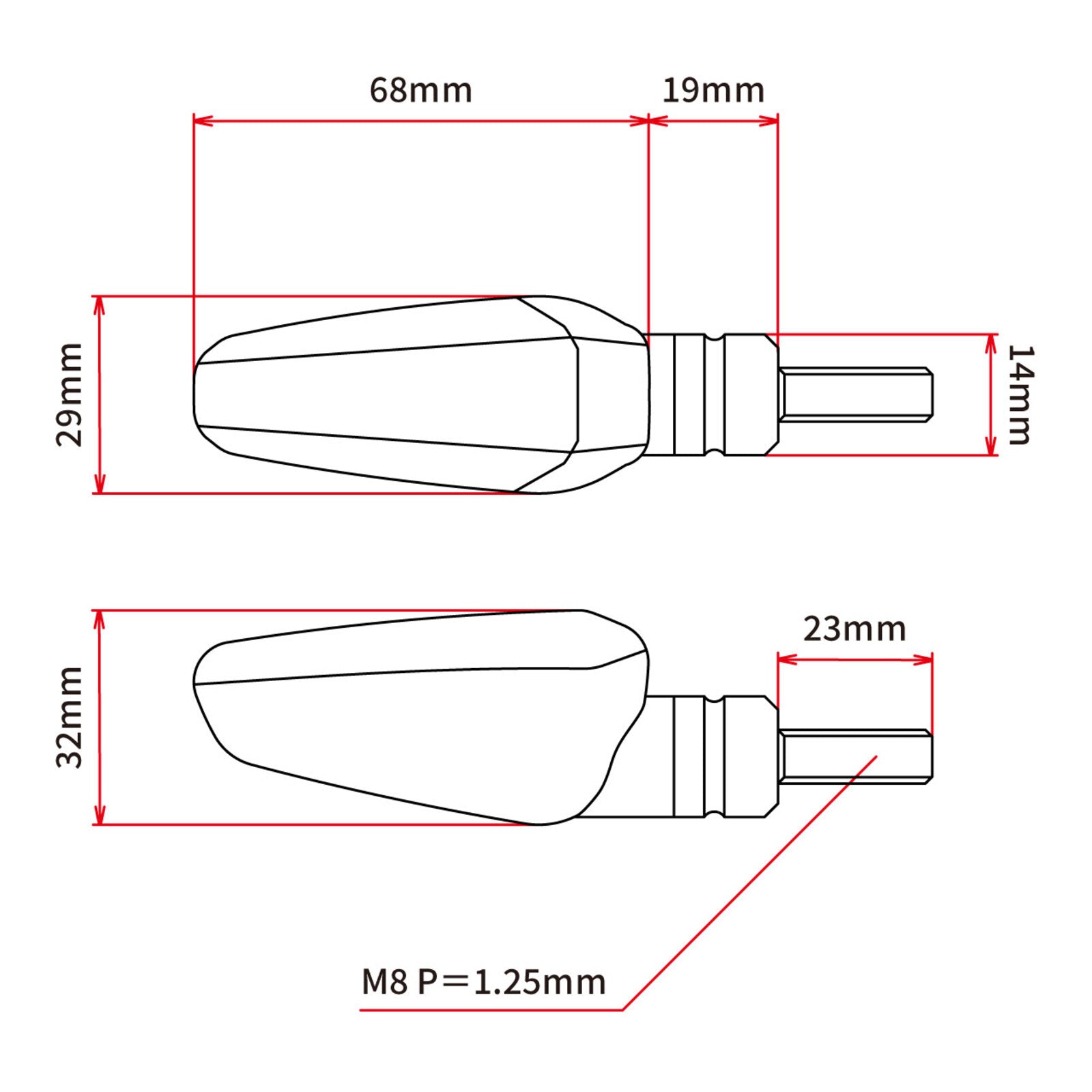 DRC 602 LED Flasher Lights (12V / Orange / Pair)