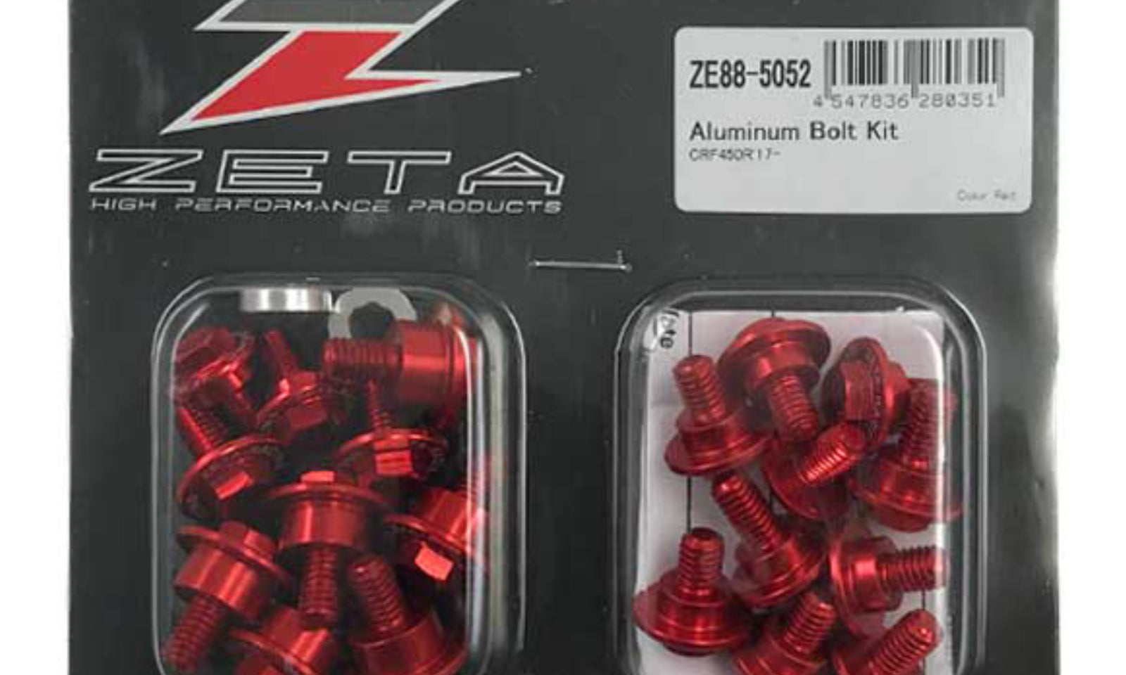 Zeta Aluminum Bolt Set for Plastics CRF250R '18-, CRF450R '17-