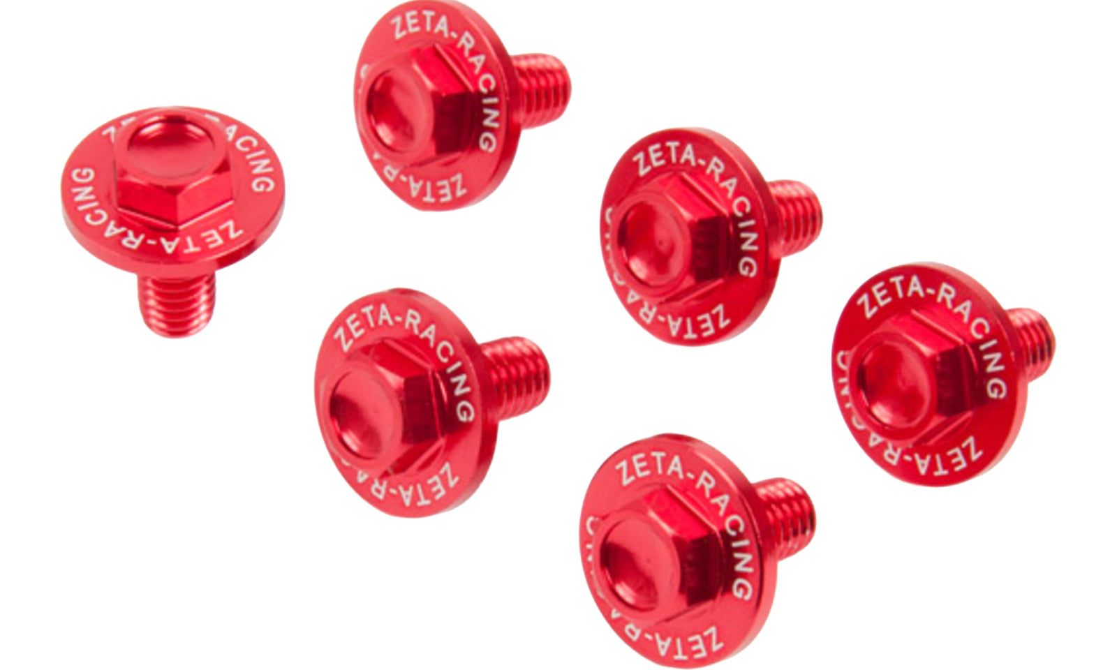 Zeta Fork Guard Bolt Set (6-Piece) - Kawasaki - Red