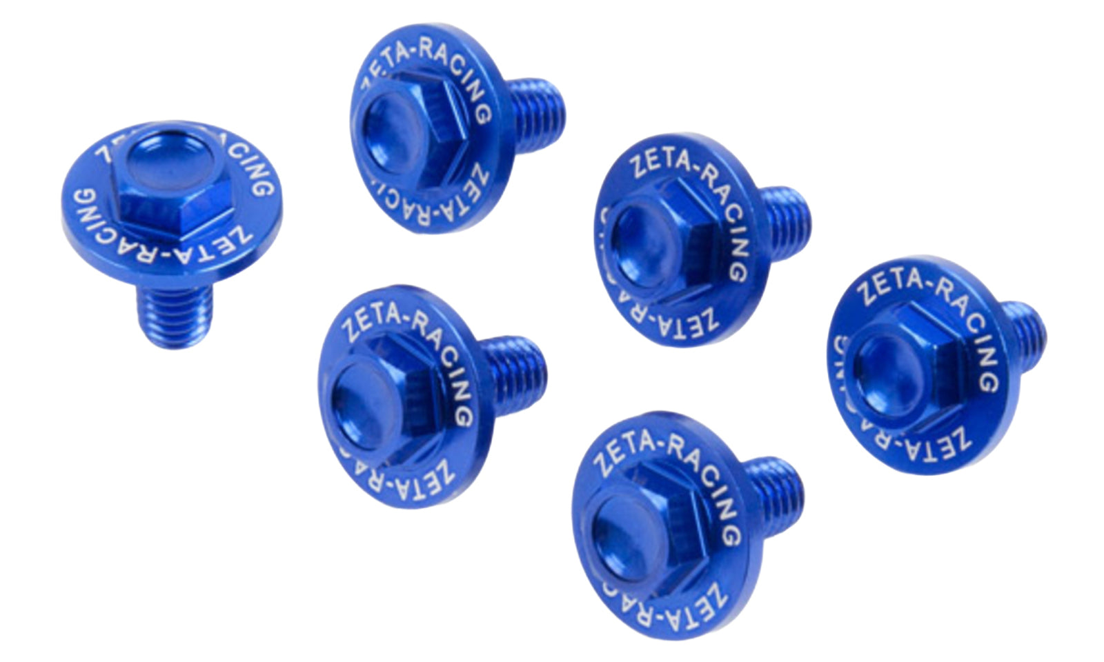 Zeta Fork Guard Bolt Set (6-Piece) - Kawasaki - Blue