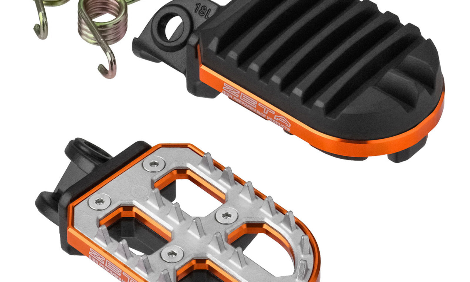 Zeta Adventure Foot Pegs KTM – Orange