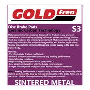 GOLDfren Brake Pads - K5 Off-Road Racing