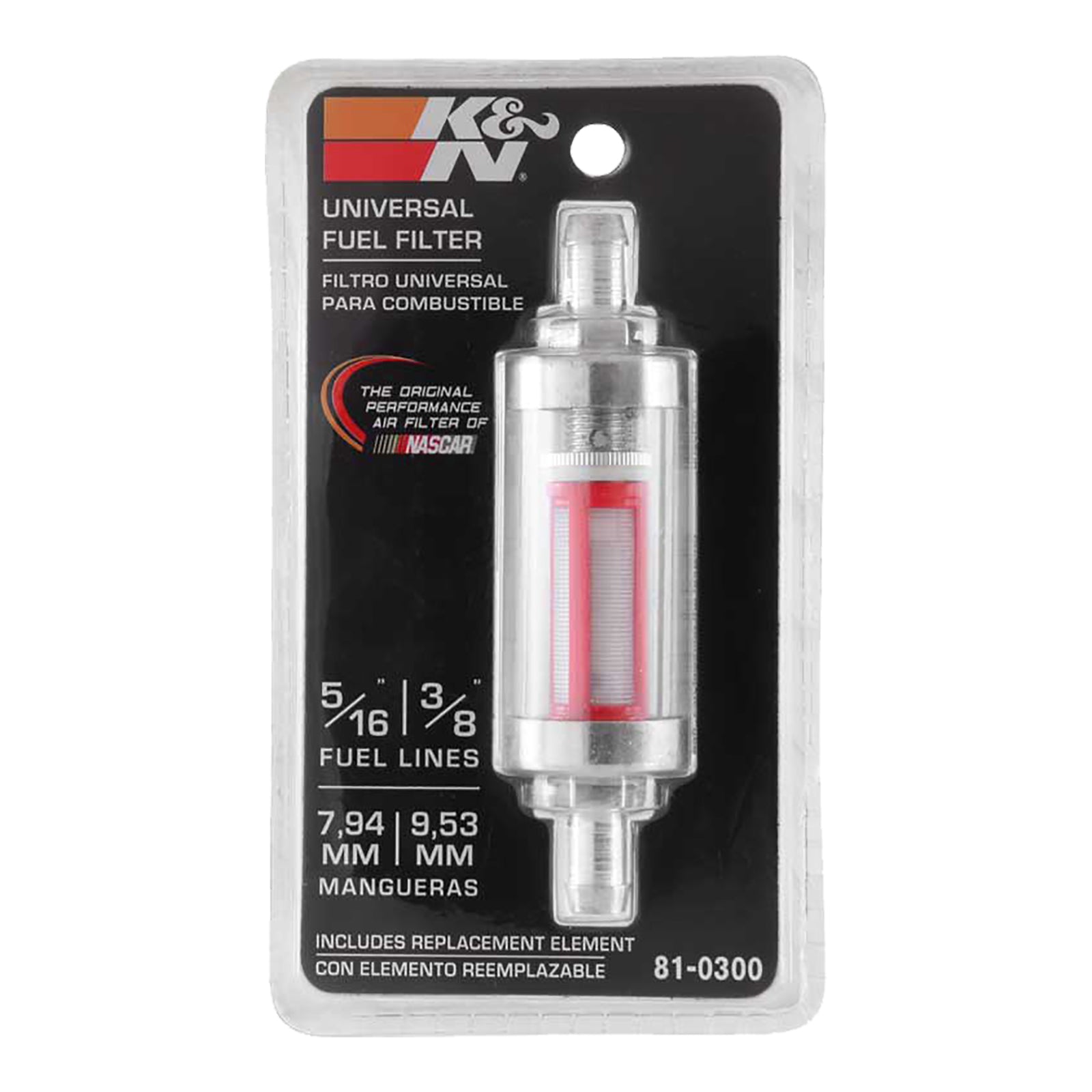 K&N Inline Fuel Filter 5/16 - 3/8