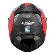 LS2 FF811 Vector II Carbon Grid Helmet - Red / Cyan