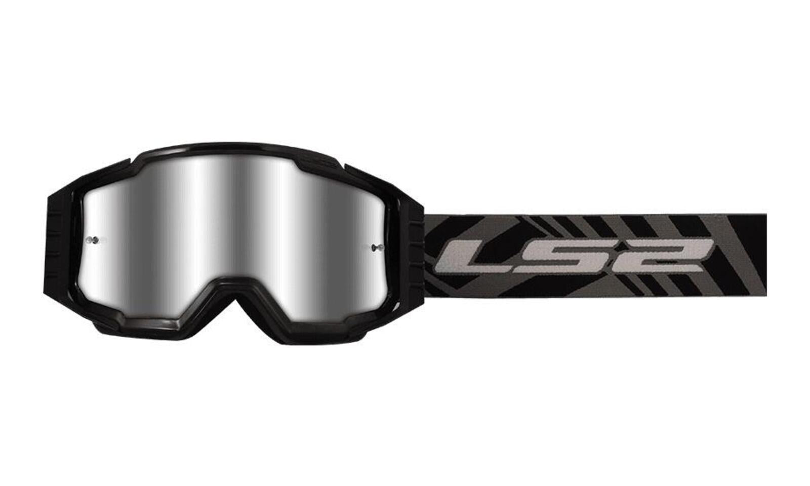 LS2 Charger Pro Goggle - Black with Silver Visor