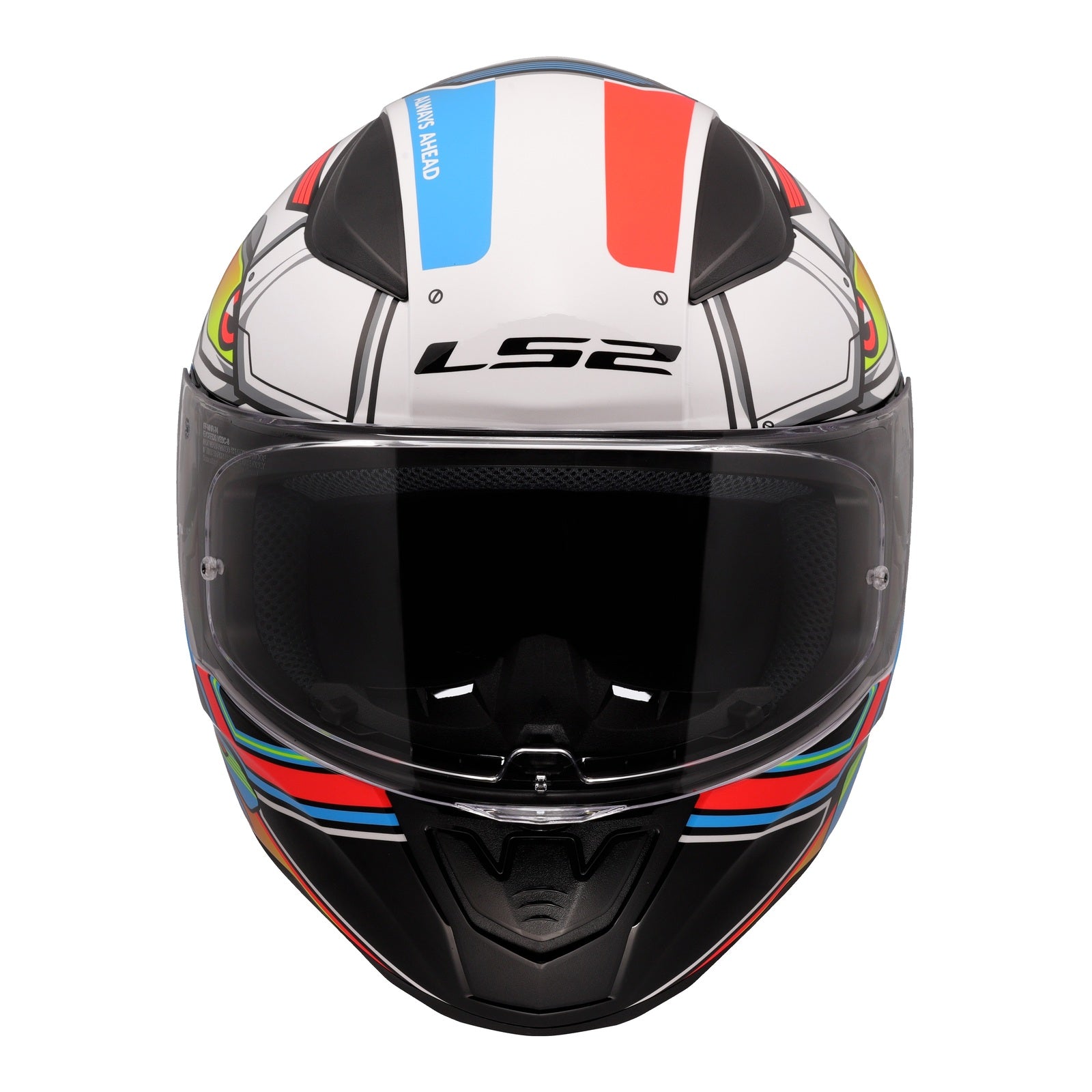 LS2 FF353 Rapid II XDron - White / Hi-Vis Orange / Blue