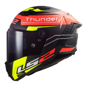LS2 FF805C Thunder Carbon Attack - Matte Red / Hi-Vis Yellow 06