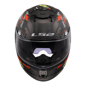 LS2 FF808 Stream II Angry Monkey Helmets - Matte Black / Red 06