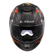 LS2 FF808 Stream II Angry Monkey Helmets - Matte Black / Red 06
