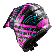 LS2 MX437 Fast Evo Verve Helmet - Black / Fluro Pink