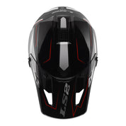 LS2 MX706 COZ Arched Helmet - Black / Silver / Titanium 06