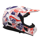 LS2 MX706J COZ Junior Helmet - Matte White / Red / Blue