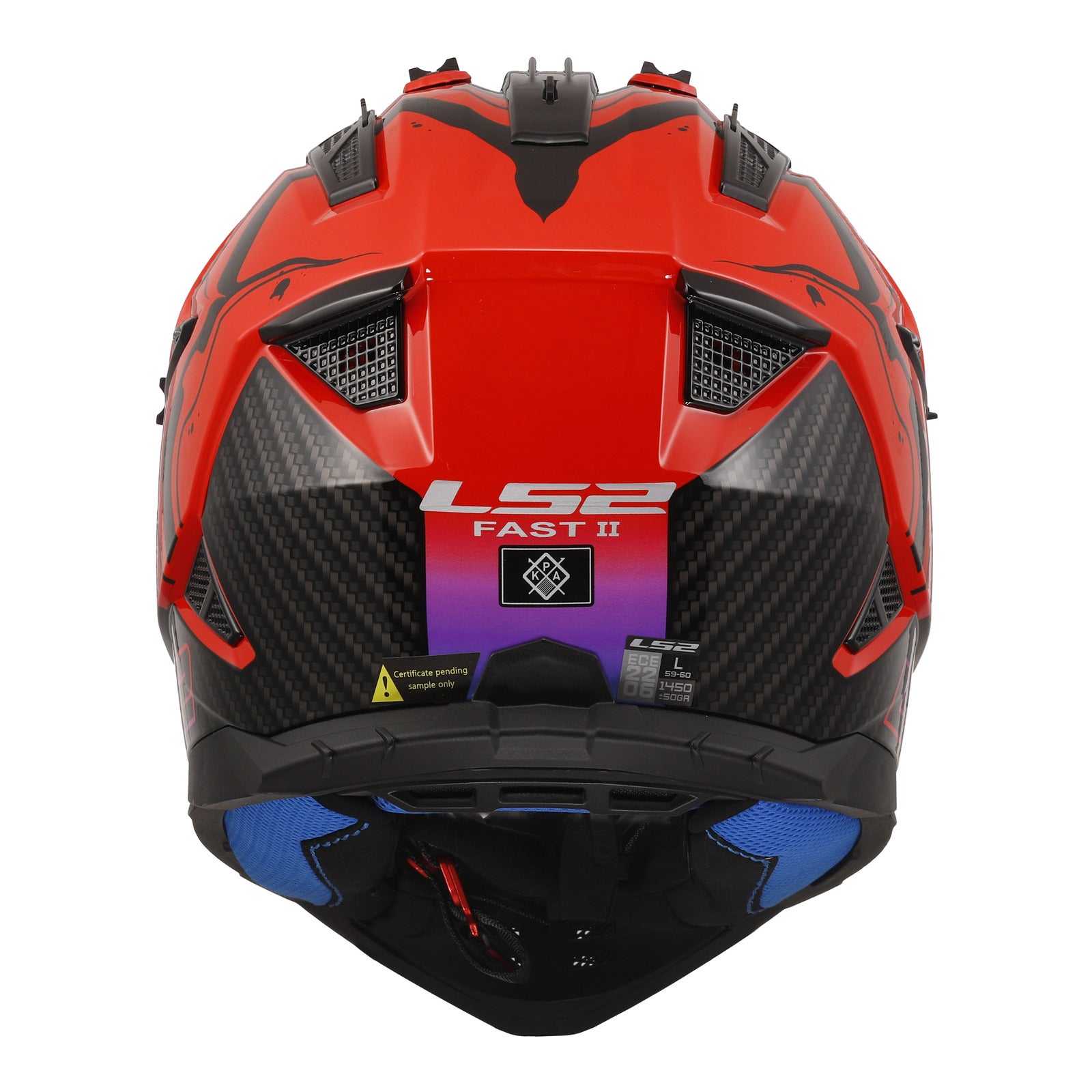 LS2 MX708 Fast II Wash Helmet - Red / Black / Blue