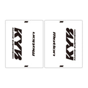 DRC Motion Front Fork Outer Decals - KYB14 (Clear / Black / White)