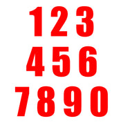 Whites Race Number - Red #9 (10 Pack)