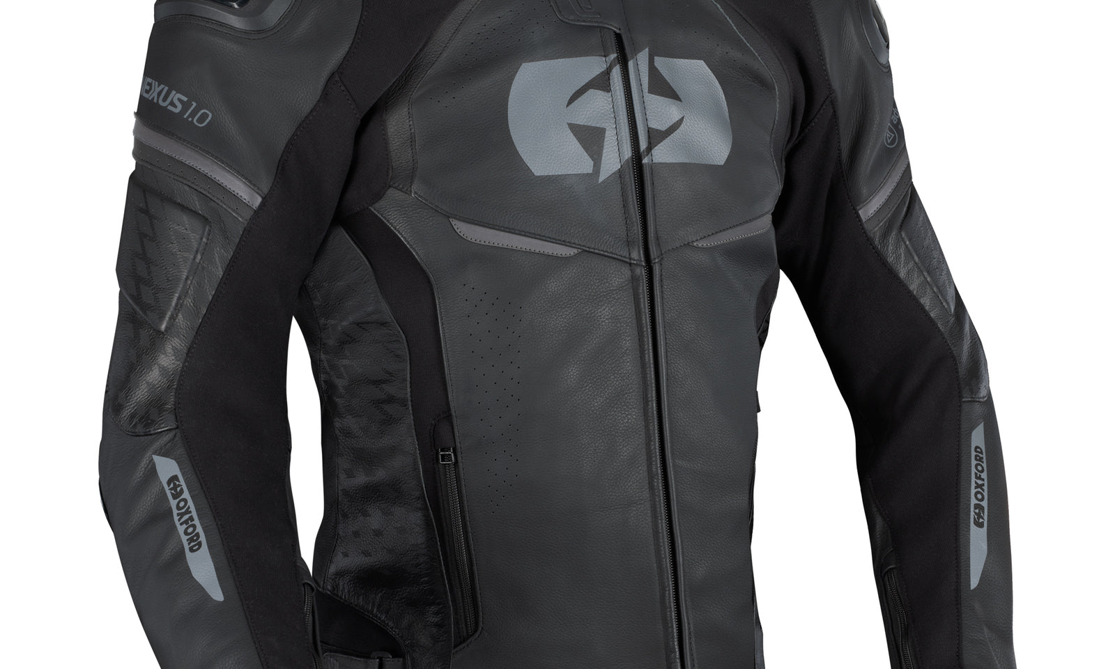 Oxford Nexus 1.0 Leather Men's Jacket - Stealth Black