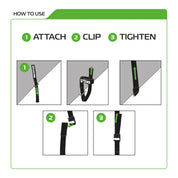 Oxford Atlas G-Hook 17mm x 2.0m - Black (Pair)