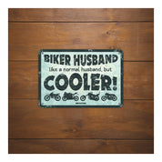 Oxford Garage Metal Sign: Biker Husband Cooler