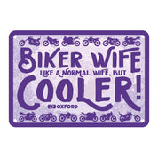 Oxford Garage Metal Sign: Biker Wife Cooler