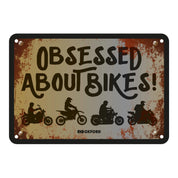 Oxford Garage Metal Sign: Obsessed About Bikers