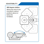 Oxford Square 360 Bar End Mirror