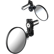 Oxford Fold Away Mirror - Black - PAIR