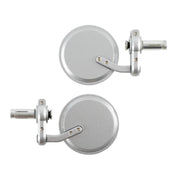 Oxford Bar End Mirrors - Silver (Pair)