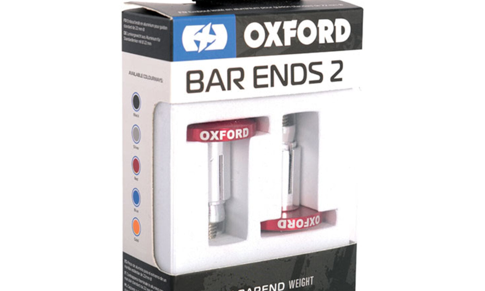 Oxford Handlebar Bar Ends 2 - Red Anodised